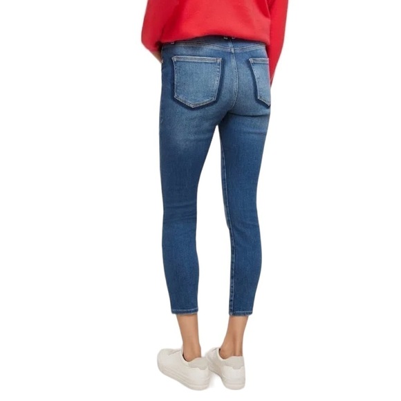 Good American Good Legs Crop Shadow Pockets in INDIGO008 Wash Size 10 / 30 NWOT - Picture 11 of 11